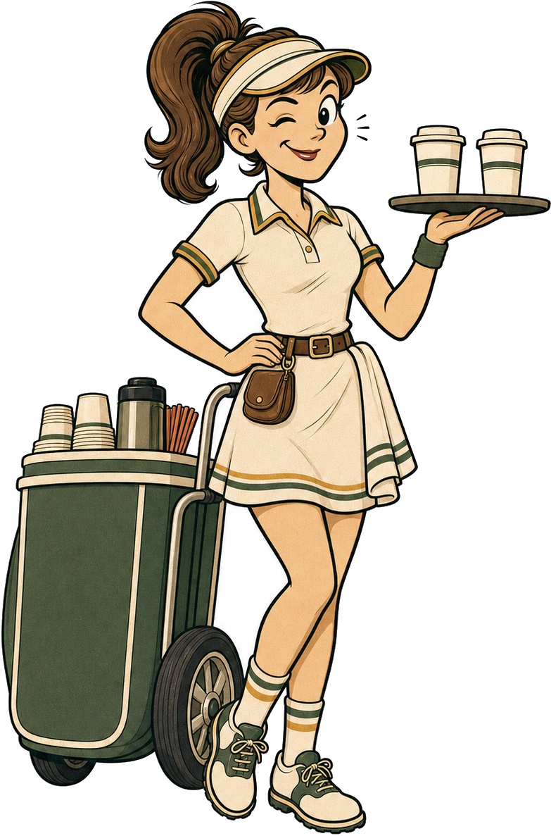 The Cart Girl serving Sandbagger coffee